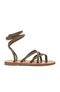 K Jacques Zenobie Sandal In Gray,green