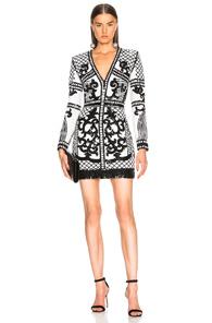 Balmain Sequin Mini Dress In Black