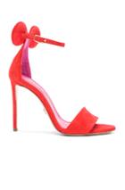 Oscar Tiye Suede Minnie Sandals In Red
