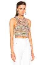 Acne Studios Zelia Knit Top In Abstract,brown,pink