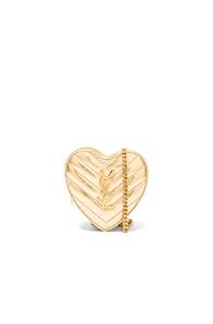 Saint Laurent Love Quilted Metallic Mini Crossbody Bag In Metallics