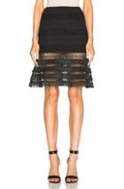 Jonathan Simkhai Mechanical Flare Skirt In Black