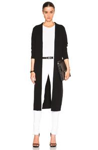 Sally Lapointe Merino Cahsmere Duster Cardigan In Black