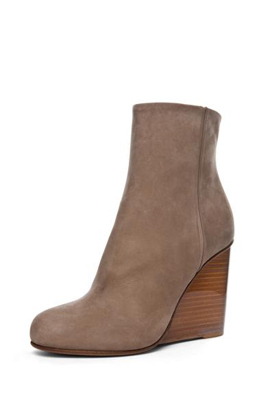 Maison Martin Margiela New Plexi Wedge Bootie In Neutrals