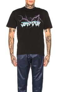Just Don Electric Lightning Graphic Tee In Black