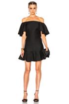 Valentino Crepe Couture Off The Shoulder Dress In Black