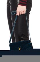 Saint Laurent Toy Velvet & Leather Monogramme Loulou Strap Bag In Blue