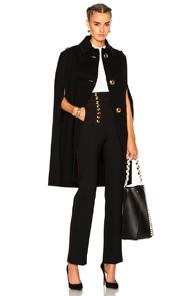 Burberry Prorsum Military Cape In Black
