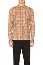 Burberry Edward Plaid Long Sleeve In Animal Print,neutral,plaid