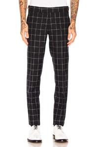 Thom Browne Windowpane Trousers In Blue,checkered & Plaid