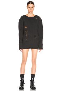 Kanye West X Adidas Originals Destroyed Sweater In Gray