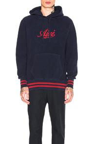 Aime Leon Dore Reverse Fleece Kanga Hoodie In Blue