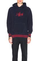 Aime Leon Dore Reverse Fleece Kanga Hoodie In Blue