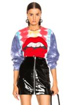 Madeworn Stoned Sweatshirt In Ombre & Tie Dye,red