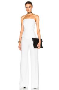 Roland Mouret Fwrd Exclusive Lyon Viscose Jumpsuit In White