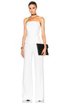 Roland Mouret Fwrd Exclusive Lyon Viscose Jumpsuit In White