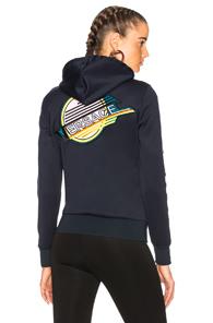 Versace Graphic Hoodie In Blue