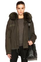 Mr & Mrs Italy Mini Canvas Parka In Green