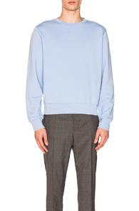 Maison Margiela Cotton Crewneck Sweatshirt In Blue