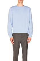 Maison Margiela Cotton Crewneck Sweatshirt In Blue