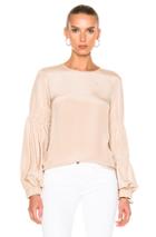 Tibi Balloon Sleeve Top In Neutrals