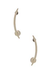 Wassonfine Crescent Sphere Earrings In Metallics