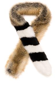 Off-white Fox Scarf In Stripes,neutrals