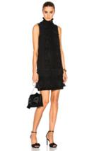 Giambattista Valli Sleeveless Ruffle Georgette Dress In Black
