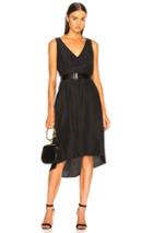 Enza Costa Double V Midi Dress In Black
