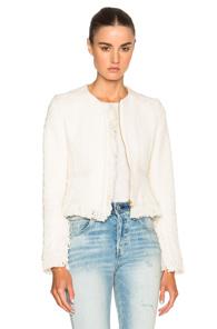 Derek Lam 10 Crosby Fringe Jacket In White