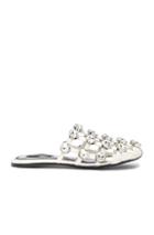 Alexander Wang Jeweled Leather Amelia Slides In White