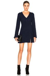 Derek Lam 10 Crosby Asymmetrical Sweater Dress In Blue
