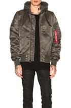 Alpha Industries Ma-1 Natus Battleworn Jacket In Metallics,gray