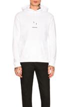 Saint Laurent Logo Hoodie In White