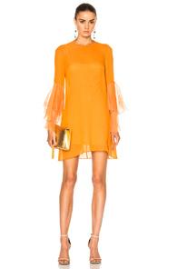 Galvan Andalusian Sun Dress In Orange