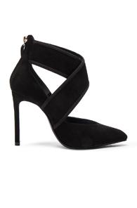 Lanvin Crisscross Suede Pumps In Black