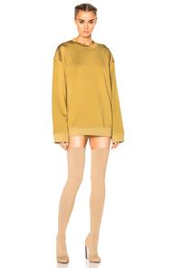Yeezy Season 3 Plaited Jersey Crewneck Sweatshirt In Green