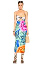 Mara Hoffman Tie Front Midi Dress In Blue,floral