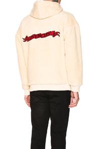 Givenchy Faux Shearling Hoodie In Neutral