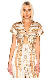 Cult Gaia Madeline Top In Neutral,stripes