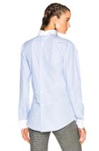 R13 Backwards Shirt With French Cuff In Blue