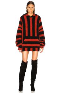 Amiri Baja Pullover Hoodie In Black,red,stripes