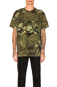 Givenchy Money Print Tee In Abstract,green
