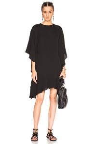Valentino Flutter Sleeve Dress In Black
