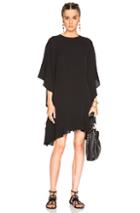 Valentino Flutter Sleeve Dress In Black