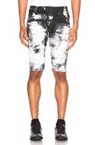 Balmain 7-pocket Shorts In Black,ombre & Tie Dye