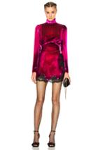 Alessandra Rich Velvet Baby Doll Dress In Pink,purple