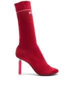 Vetements Sock Ankle Boots In Red