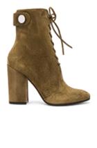Gianvito Rossi Suede Lace Up Boots In Green