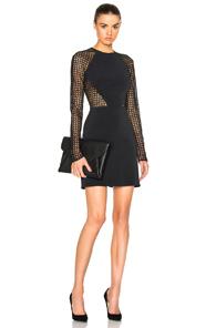 David Koma Lace Mini Dress In Black
